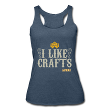 Load image into Gallery viewer, I Like Crafts Racerback Tank - heather navy