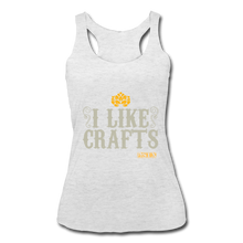 Load image into Gallery viewer, I Like Crafts Racerback Tank - heather white