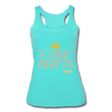 Load image into Gallery viewer, I Like Crafts Racerback Tank - turquoise