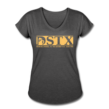 Load image into Gallery viewer, Women's Tri-Blend V-Neck T-Shirt - deep heather