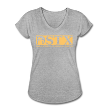 Load image into Gallery viewer, Women's Tri-Blend V-Neck T-Shirt - heather gray