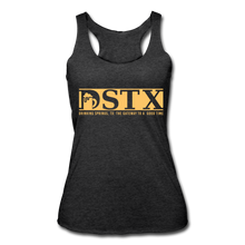 Load image into Gallery viewer, DSTX Logo Women’s Tri-Blend Racerback Tank - heather black