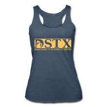 Load image into Gallery viewer, DSTX Logo Women’s Tri-Blend Racerback Tank - heather navy