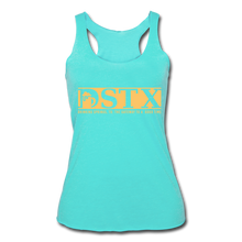 Load image into Gallery viewer, DSTX Logo Women’s Tri-Blend Racerback Tank - turquoise