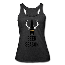 Load image into Gallery viewer, Beer Season- Women’s Tri-Blend Racerback Tank - heather black