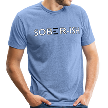 Load image into Gallery viewer, Sober-ish Unisex Tri-Blend T-Shirt - heather Blue