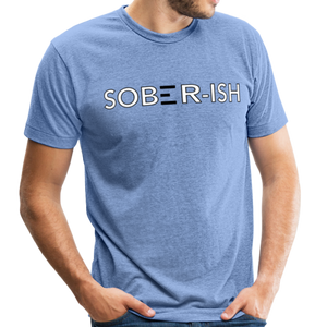 Sober-ish Unisex Tri-Blend T-Shirt - heather Blue