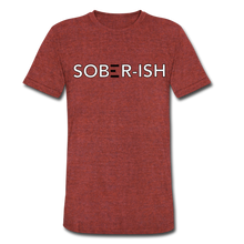 Load image into Gallery viewer, Sober-ish Unisex Tri-Blend T-Shirt - heather cranberry
