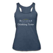 Load image into Gallery viewer, Belterra Drinking Team, Ladies Racerback Tank - heather navy