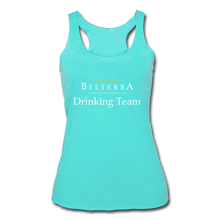 Load image into Gallery viewer, Belterra Drinking Team, Ladies Racerback Tank - turquoise