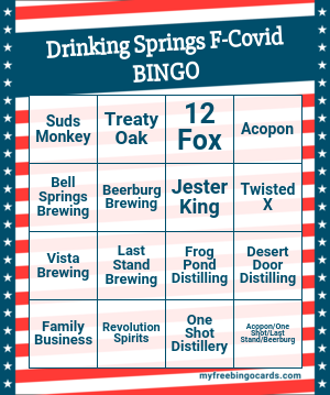 Drinking Springs F-Covid Brewery Bingo*** Extended till July 19th***