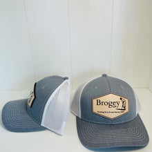 Load image into Gallery viewer, Brogey Leather Patch Trucker Hat
