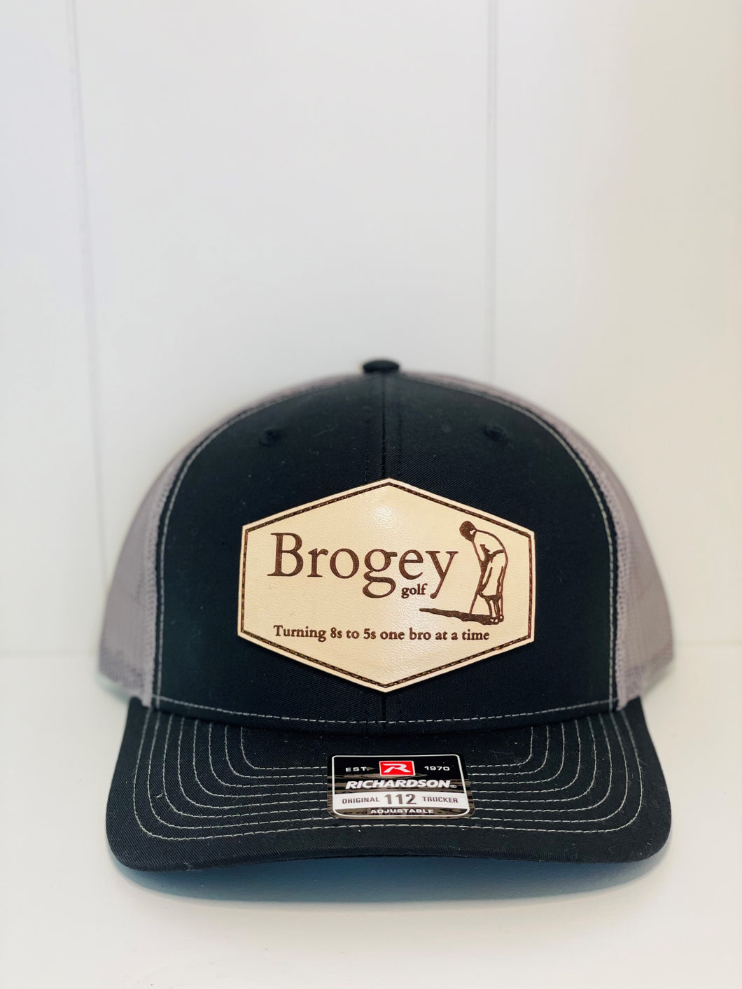 Brogey Leather Patch Trucker Hat