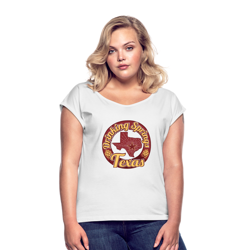 Women's Roll Cuff T-Shirt - white