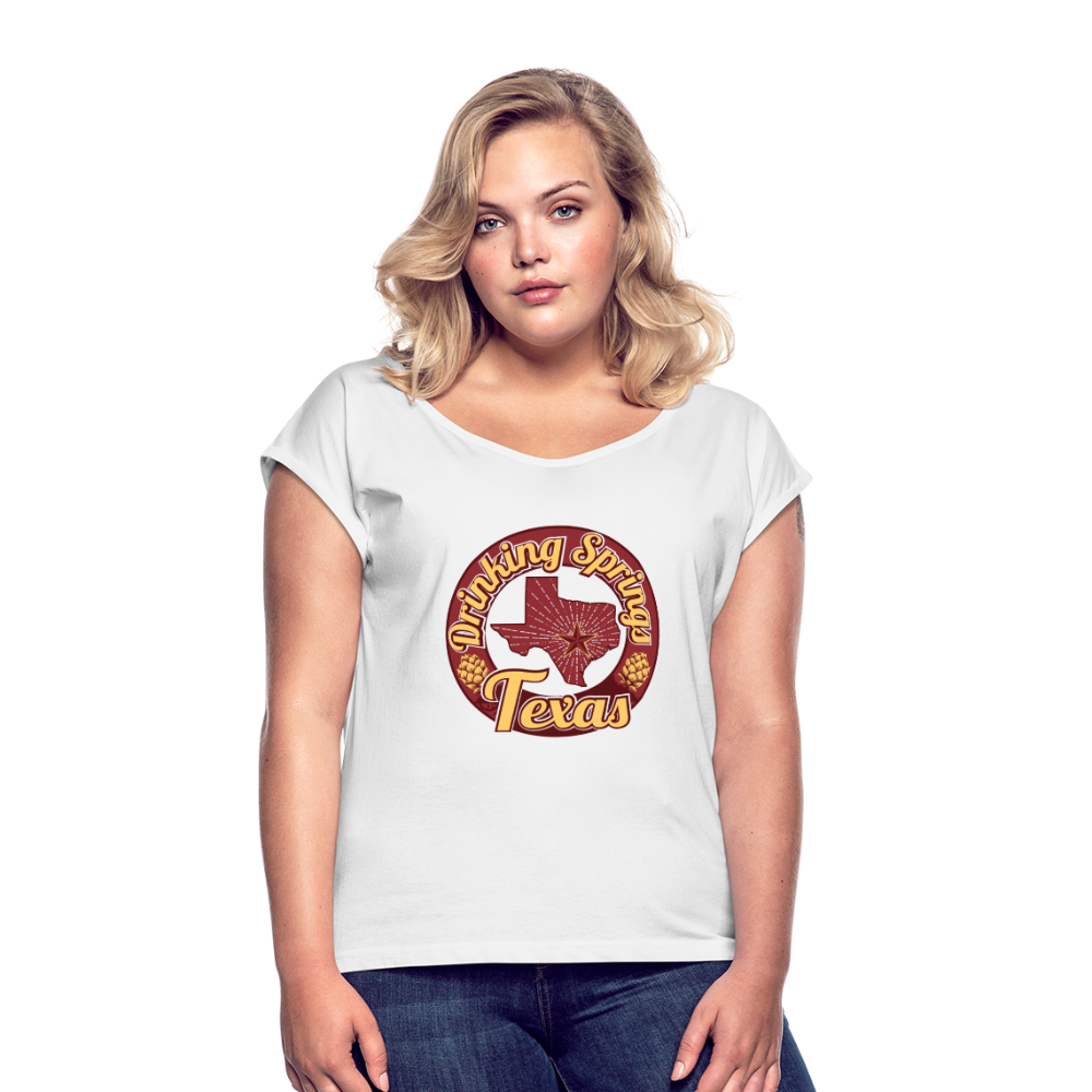 Women's Roll Cuff T-Shirt - white