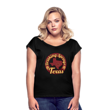 Load image into Gallery viewer, Women&#39;s Roll Cuff T-Shirt - black
