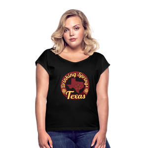 Women's Roll Cuff T-Shirt - black
