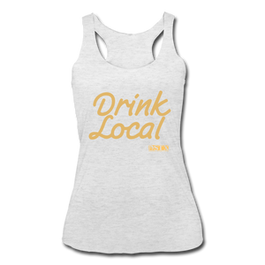 Drink Local Racerback Tank - heather white