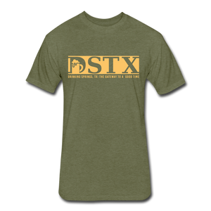 Fitted Cotton DSTX Logo Tee - heather military green