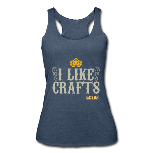 I Like Crafts Racerback Tank - heather navy