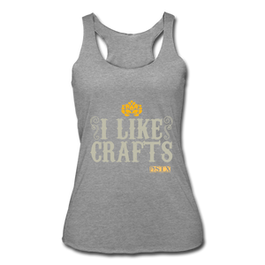 I Like Crafts Racerback Tank - heather gray