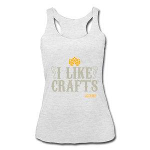 I Like Crafts Racerback Tank - heather white