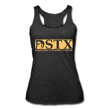 Load image into Gallery viewer, DSTX Logo Women’s Tri-Blend Racerback Tank - heather black
