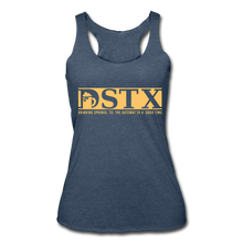 Load image into Gallery viewer, DSTX Logo Women’s Tri-Blend Racerback Tank - heather navy
