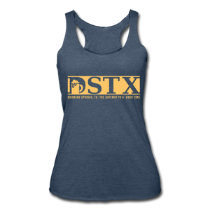 DSTX Logo Women’s Tri-Blend Racerback Tank - heather navy
