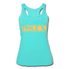 Load image into Gallery viewer, DSTX Logo Women’s Tri-Blend Racerback Tank - turquoise
