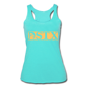 DSTX Logo Women’s Tri-Blend Racerback Tank - turquoise