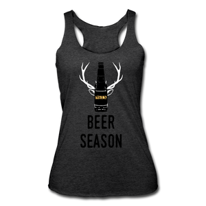 Beer Season- Women’s Tri-Blend Racerback Tank - heather black
