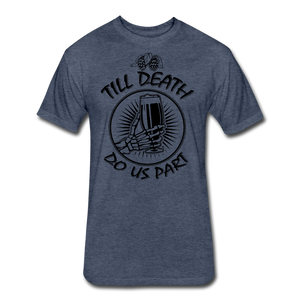 Fitted Cotton/Poly T-Shirt by Next Level - heather navy