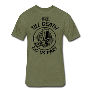 Fitted Cotton/Poly T-Shirt by Next Level - heather military green