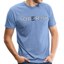Load image into Gallery viewer, Sober-ish Unisex Tri-Blend T-Shirt - heather Blue

