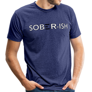 Sober-ish Unisex Tri-Blend T-Shirt - heather indigo