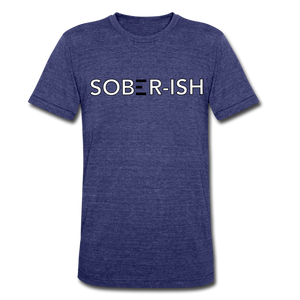Sober-ish Unisex Tri-Blend T-Shirt - heather indigo
