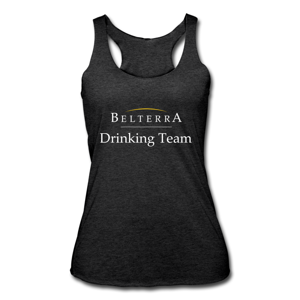 Belterra Drinking Team, Ladies Racerback Tank - heather black