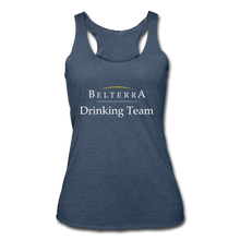 Load image into Gallery viewer, Belterra Drinking Team, Ladies Racerback Tank - heather navy
