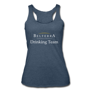 Belterra Drinking Team, Ladies Racerback Tank - heather navy