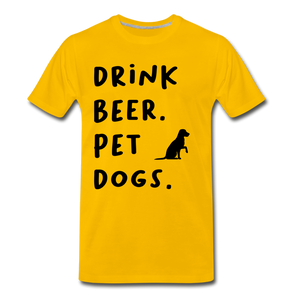 Drink Beer. Pet Dogs - sun yellow
